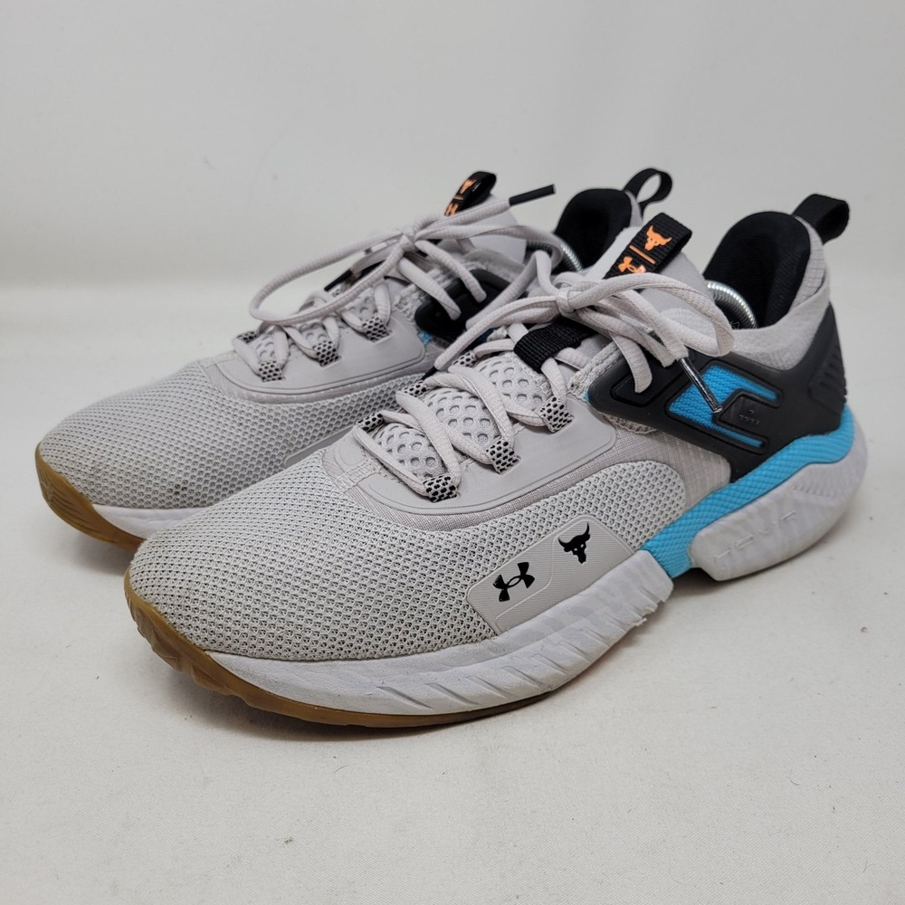 Under Armour Project Rock TriBase Shoes Mens Size 10 Gray Training 3025435-103